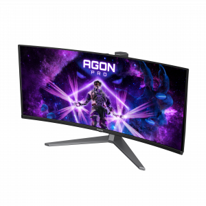AOC AGON PRO AG346UCD computer monitor 86.4 cm (34") 3440 x 1440 pixels Wide Quad HD QD-OLED Black, Grey