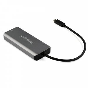 StarTech.com 4 Port USB C Hub w/ 2x USB A & 2x USB C - SuperSpeed 10Gbps USB Type-C 3.1/3.2 Gen 2 Hub - USB Bus Powered - Portable USB-C to USB Adapter Hub - Aluminum - 25cm(9.8") Cable~4 Port USB C Hub w/ 2x USB A & 2x USB C - SuperSpeed 10Gbps USB Type-