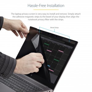 StarTech.com Laptop Privacy Screen for 15.6" Notebook - Magnetic Removable Laptop Display Security Filter - Blue Light Reducing Screen Protector - 16:9 - Matte/Glossy - +/-30 Degree - TAA