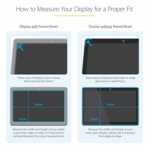 StarTech.com Laptop Privacy Screen for 15.6" Notebook - Magnetic Removable Laptop Display Security Filter - Blue Light Reducing Screen Protector - 16:9 - Matte/Glossy - +/-30 Degree - TAA