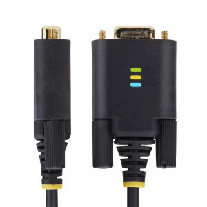 StarTech.com 3.3ft (1m) USB to Serial Adapter Cable, COM Retention, Interchangeable Screws/Nuts, USB-A to DB9 RS232, FTDI IC, ESD Protection, Windows/macOS/Linux
