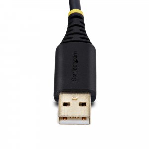 StarTech.com 6.6ft (2m) USB to Null Modem Serial Adapter Cable, COM Retention, FTDI, USB-A to DB9 RS232, Interchangeable DB9 Screws/Nuts, Windows/macOS/Linux
