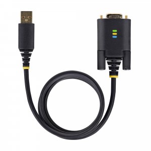 StarTech.com 6.6ft (2m) USB to Null Modem Serial Adapter Cable, COM Retention, FTDI, USB-A to DB9 RS232, Interchangeable DB9 Screws/Nuts, Windows/macOS/Linux