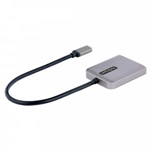 StarTech.com USB-C to Dual Displayport 1.4 Adapter, USB Type-C Multi-Monitor MST Hub, Dual 5K 60Hz DP Laptop Display Extender / Splitter, HDR, Extra-Long Built-In Cable - Windows Only
