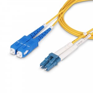 StarTech.com 10m (32.8ft) LC to SC (UPC) OS2 Single Mode Duplex Fiber Optic Cable, 9/125µm, 100G, Bend Insensitive, Low Insertion Loss - LSZH Fiber Jumper Cord