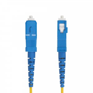 StarTech.com 1m (3.3ft) LC to SC (UPC) OS2 Single Mode Simplex Fiber Optic Cable, 9/125µm, 40G/100G, Bend Insensitive, Low Insertion Loss - LSZH Fiber Jumper Cord