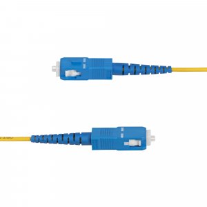 StarTech.com 1m (3.3ft) LC to SC (UPC) OS2 Single Mode Simplex Fiber Optic Cable, 9/125µm, 40G/100G, Bend Insensitive, Low Insertion Loss - LSZH Fiber Jumper Cord