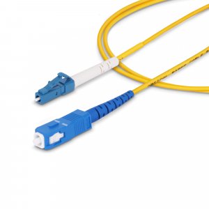 StarTech.com 1m (3.3ft) LC to SC (UPC) OS2 Single Mode Simplex Fiber Optic Cable, 9/125µm, 40G/100G, Bend Insensitive, Low Insertion Loss - LSZH Fiber Jumper Cord