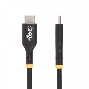 StarTech.com 3.3ft (1m) USB-C Charging Cable, Charge & Sync, 240W (5A) PD EPR, USB 2.0 Laptop Charger Cable, USB-IF Certified, TPE Jacket - Black USB C Charging Cord