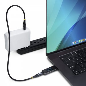 StarTech.com USB-C Power Tester, Digital Multimeter, Bi-Directional Voltage and Current Meter, Up to 240W PD EPR, Portable USB-C Cable and Port Power Meter Tester