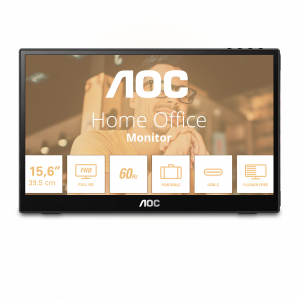 AOC 16T3EA portable TV/monitor Black 39.6 cm (15.6") 1920 x 1080 pixels