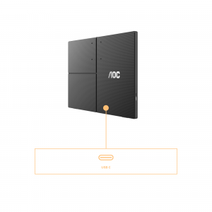 AOC 16T3EA portable TV/monitor Black 39.6 cm (15.6") 1920 x 1080 pixels