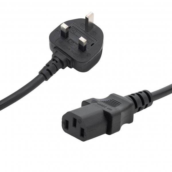 connektgear 1m UK Mains Power Cable - UK Plug to C13 Socket