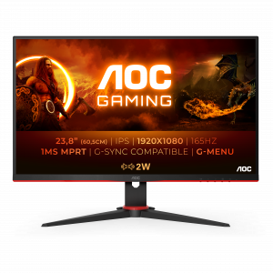 AOC 24G2SPU/BK computer monitor 60.5 cm (23.8″) 1920 x 1080 pixels Full HD Black, Red