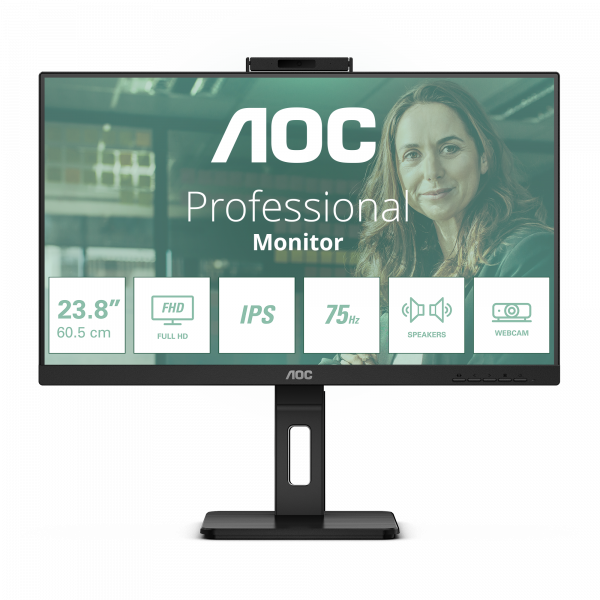 AOC 24P3QW computer monitor 60.5 cm (23.8") 1920 x 1080 pixels Full HD Black