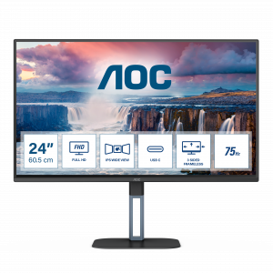 AOC V5 24V5CE/BK computer monitor 60.5 cm (23.8″) 1920 x 1080 pixels Full HD LED Black