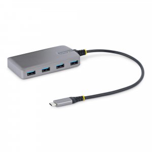 StarTech.com 4-Port USB-C Hub - 5Gbps - Bus Powered - USB C to 4x USB-A Hub w/ Optional Auxiliary Power Input - Portable Desktop/Laptop USB Hub - 1ft (30cm) Cable - USB Expansion Hub