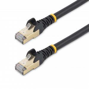 StarTech.com 3m CAT6a Ethernet Cable - 10 Gigabit Shielded Snagless RJ45 100W PoE Patch Cord - 10GbE STP Network Cable w/Strain Relief - Black Fluke Tested/Wiring is UL Certified/TIA