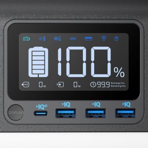 Anker 535 Portable Power Station, Portable Generator 512Wh (PowerHouse 512Wh), 500W 9 - Port Outdoor Generator with 4 AC Outlets, 60W USB - C PD Output, LED Light for Camping, RV, Emergencies, and More