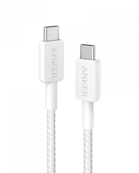 Anker Braided USB-C to USB-C Charging Cable 0.9 m, White
