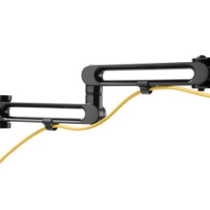 StarTech.com Desk Mount Dual Monitor Arm - Desk Clamp VESA Compatible Monitor Mount for up to 32 inch Displays - Ergonomic Articulating Monitor Arm - Height Adjustable/Tilt/Swivel/Rotating