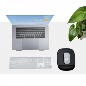StarTech.com Mouse Pad with Hand rest, 6.7x7.1x 0.8in (17x18x2cm), Ergonomic Mouse Pad with Wrist Support, Desk Wrist Pad w/ Non-Slip PU Base, Cushioned Gel Mouse Pad w/ Palm Rest - TAA