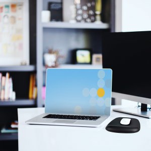 StarTech.com Mouse Pad with Hand rest, 6.7x7.1x 0.8in (17x18x2cm), Ergonomic Mouse Pad with Wrist Support, Desk Wrist Pad w/ Non-Slip PU Base, Cushioned Gel Mouse Pad w/ Palm Rest - TAA