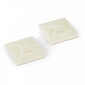 StarTech.com 100 Pack Cable Tie Mounts with Adhesive Tape for 0.18 in. (4.6 mm) Wide Ties - Nylon/Plastic Zip Tie Mounts - Electrical/Network Cable Wrap Mounts / 94V-2 Fire & UL Rated - TAA