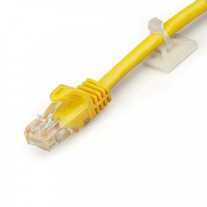 StarTech.com 100 Pack Cable Tie Mounts with Adhesive Tape for 0.18 in. (4.6 mm) Wide Ties - Nylon/Plastic Zip Tie Mounts - Electrical/Network Cable Wrap Mounts / 94V-2 Fire & UL Rated - TAA