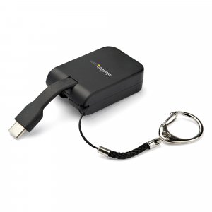 StarTech.com Compact USB C to VGA Adapter - 1080p USB Type-C to VGA Video Display Converter with Keychain Ring - Active USB-C DP Alt Mode to VGA Monitor Dongle - Thunderbolt 3 Compatible