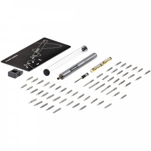 StarTech.com 55-Bit Electric Precision Screwdriver Set - Portable Cordless Battery Powered Bit Driver Kit for Electronics, Laptop, Computers, Tablet & Phone Repairs - Magnetic Work Pad - TAA