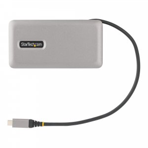 StarTech.com USB-C Multiport Adapter - 4K 60Hz HDMI/DP - 3-Port USB Hub - 100W Power Delivery Pass-Through - GbE - Travel Mini Docking Station w/ Charging - 1ft/30cm Wrap-Around Cable