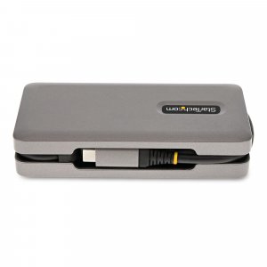 StarTech.com USB-C Multiport Adapter - 4K 60Hz HDMI/DP - 3-Port USB Hub - 100W Power Delivery Pass-Through - GbE - Travel Mini Docking Station w/ Charging - 1ft/30cm Wrap-Around Cable