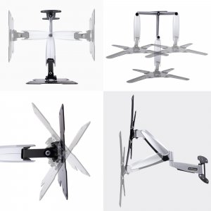 StarTech.com VESA TV Wall Mount, Adjustable Full Motion Mount For 23"-55" Displays, Slim Wall Mount TV Bracket Supports 66lb (30kg), Extendable/Tilting/Swivel Monitor Wall Mount