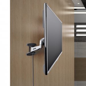 StarTech.com VESA TV Wall Mount, Adjustable Full Motion Mount For 23"-55" Displays, Slim Wall Mount TV Bracket Supports 66lb (30kg), Extendable/Tilting/Swivel Monitor Wall Mount