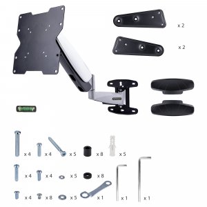 StarTech.com VESA TV Wall Mount, Adjustable Full Motion Mount For 23"-55" Displays, Slim Wall Mount TV Bracket Supports 66lb (30kg), Extendable/Tilting/Swivel Monitor Wall Mount
