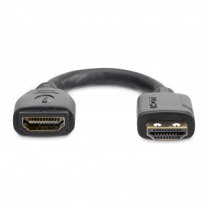 StarTech.com 6" (15cm) HDMI Port Saver Cable - 4K 60Hz High Speed HDMI 2.0 Extension Cable with Ethernet - Short HDMI Extension Cable - HDMI Male to Female Extension Adapter Cord