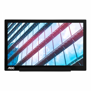 AOC I1601P portable TV/monitor Black, Silver 39.6 cm (15.6") LED 1920 x 1080 pixels