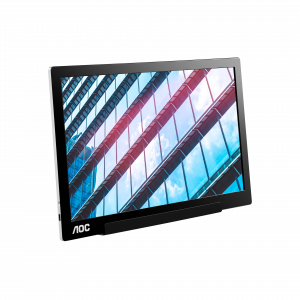 AOC I1601P portable TV/monitor Black, Silver 39.6 cm (15.6") LED 1920 x 1080 pixels