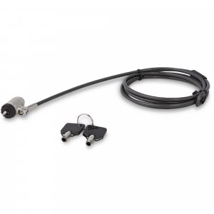 StarTech.com 6.6ft (2m) Laptop Cable Lock with Keys - Keyed Security Cable Lock for Compatible K-Slot Laptops, Desktops, Computers & Other Devices - Anti-Theft Vinyl Coated Steel Cable Lock - TAA