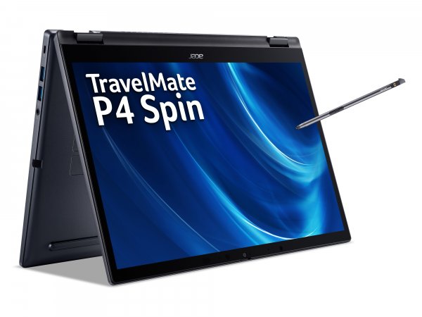 Acer TravelMate TMP414RN-52 Intel® Core™ i5 i5-1240P Hybrid (2-in-1) 35.6 cm (14") Touchscreen WUXGA 8 GB DDR4-SDRAM 512 GB SSD Wi-Fi 6E (802.11ax) Windows 11 Pro Blue
