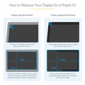 StarTech.com Monitor Privacy Screen for 21.5 inch PC Display - Computer Screen Security Filter - Blue Light Reducing Screen Protector Film - 16:9 Widescreen - Matte/Glossy - +/-30 Degree - TAA