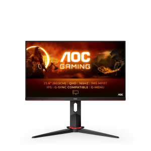 AOC G2 Q24G2A/BK computer monitor 60.5 cm (23.8″) 2560 x 1440 pixels Quad HD LCD Black, Red