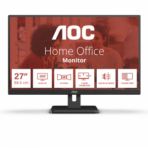 AOC E3 Q27E3UAM computer monitor 68.6 cm (27″) 2560 x 1440 pixels Quad HD Black