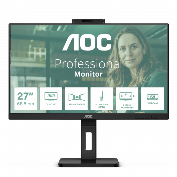 AOC Q27P3QW computer monitor 68.6 cm (27") 2560 x 1440 pixels Quad HD Black