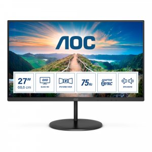 AOC V4 Q27V4EA computer monitor 68.6 cm (27″) 2560 x 1440 pixels 2K Ultra HD LED Black