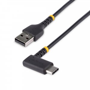 StarTech.com 6.6ft (2m) USB-A to USB-C Fast Charging Cable, Rugged, Right-Angled, Charge & Sync, 3A, USB 2.0, TPE Jacket and Aramid Fiber - USB Charging Cord