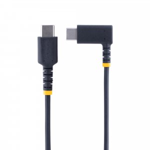 StarTech.com 6.6ft (2m) USB-C Fast Charging Cable, Rugged, Right-Angled, Charge & Sync, 60W (3A) PD, USB 2.0, TPE Jacket and Aramid Fiber - USB C Charging Cord