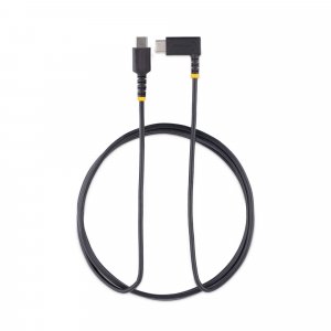 StarTech.com 6.6ft (2m) USB-C Fast Charging Cable, Rugged, Right-Angled, Charge & Sync, 60W (3A) PD, USB 2.0, TPE Jacket and Aramid Fiber - USB C Charging Cord