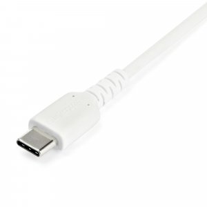 StarTech.com 6.6ft (2m) USB-A to USB-C Fast Charging Cable, Rugged, Charge & Sync, 3A, USB 2.0, White TPE Jacket and Aramid Fiber - USB Charging Cord